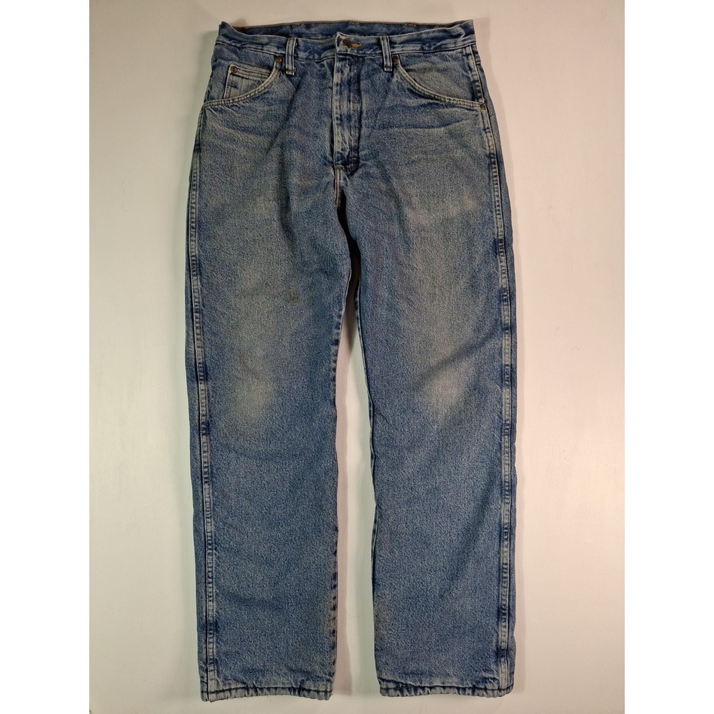 Wrangler Rugged Wear Mens Thermal Lined Jeans Blue 33213SW 34x32 Fleece Lined